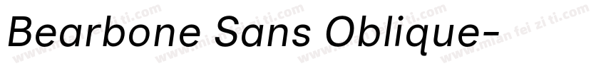 Bearbone Sans Oblique字体转换